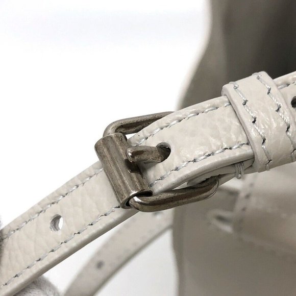 BALENCIAGA North South 2WAY bag Shoulder Bag Leather White/SilverHardware - Picture 4 of 16